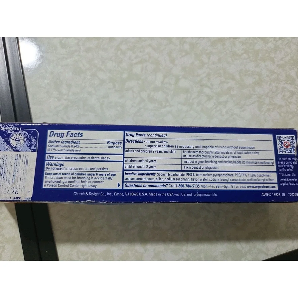 arm hammer advance white toothpaste